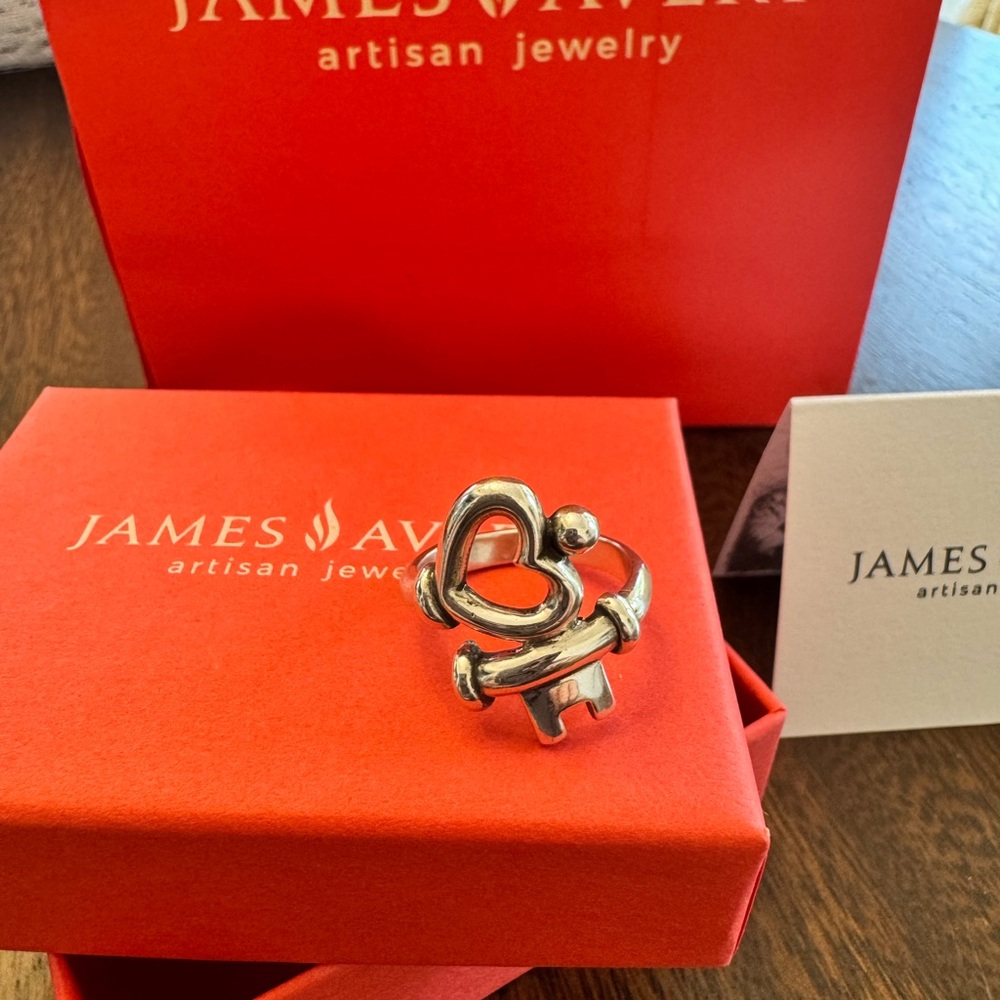 James Avery Key to My Heart Ring in Sterling Silver - Size 7
